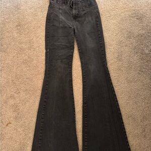 Free People Charcoal Flare Jeans